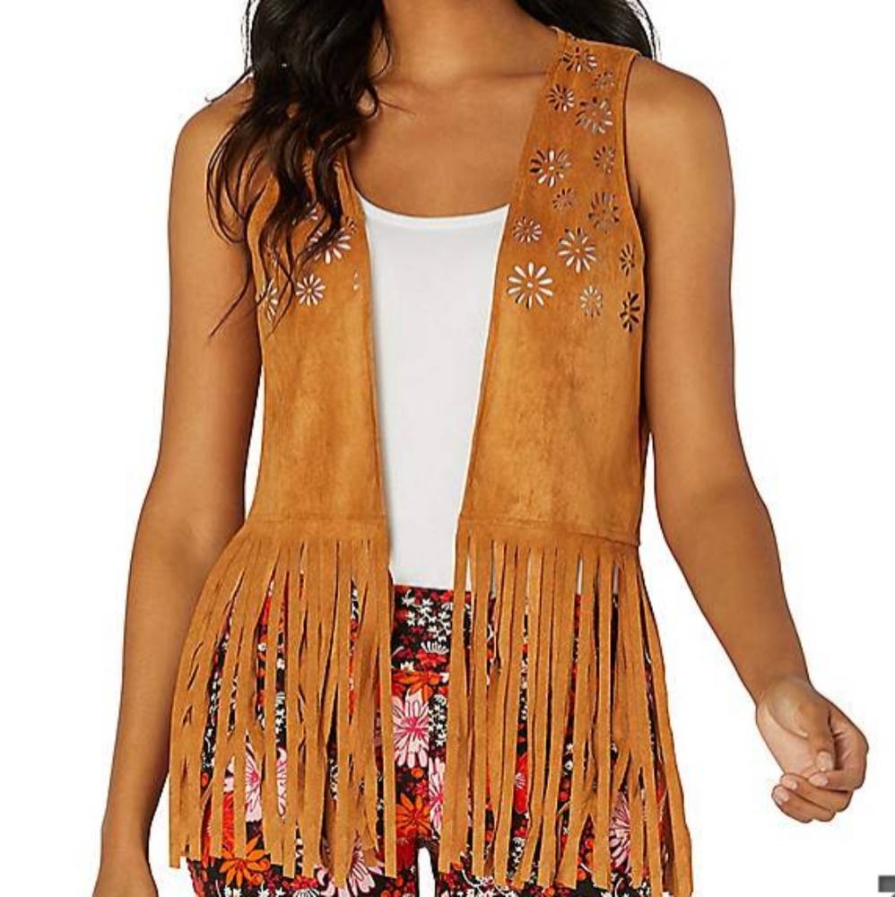 Halloween fringed hippie vest